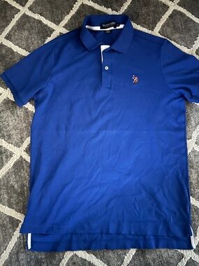 U.S. Polo Assn. Men’s Bright Blue Polo Shirt with Embroidered Logo